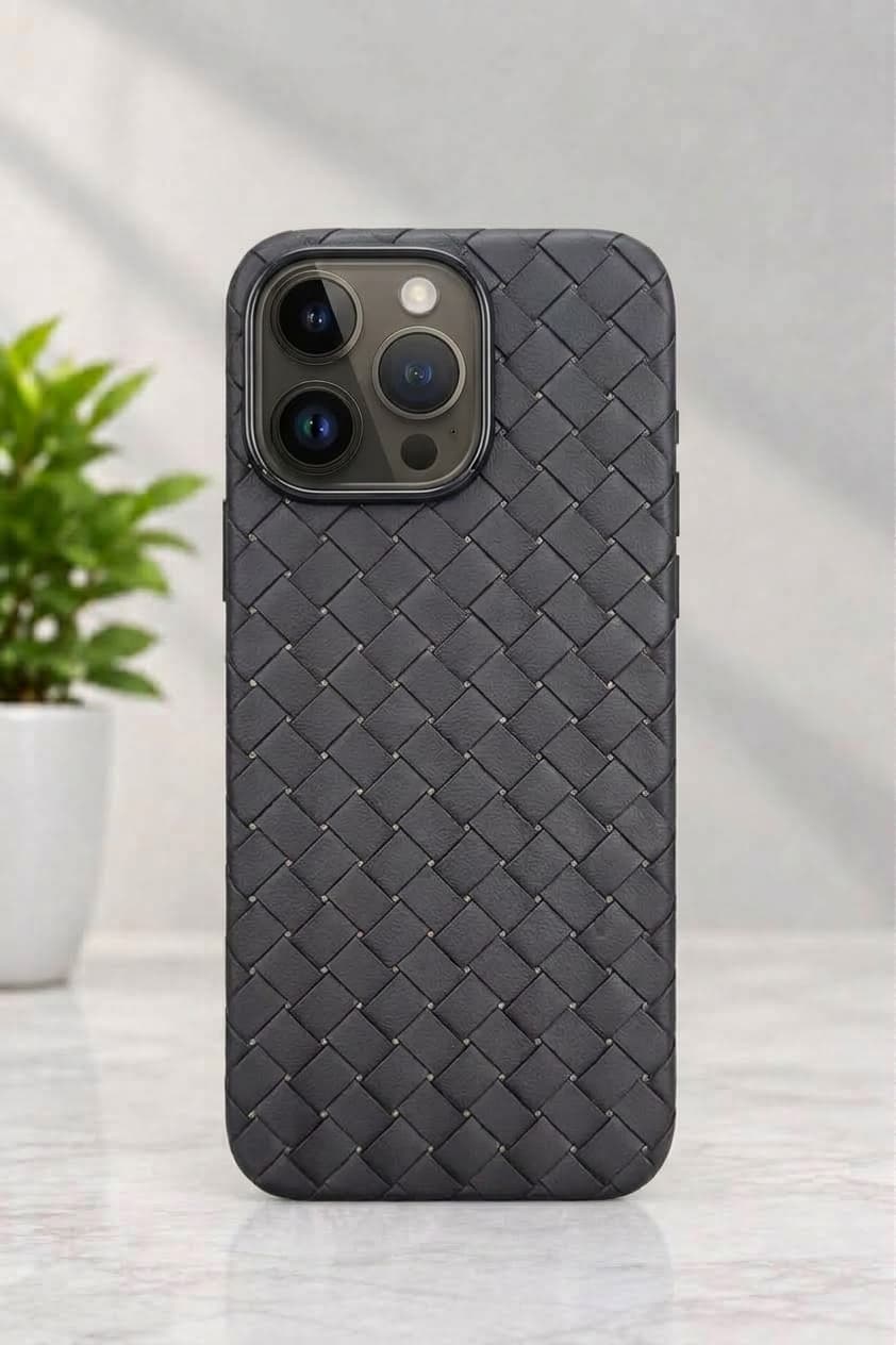 Bottega Veneta Style Woven Leather Case